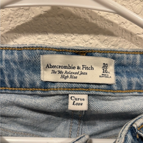 Abercrombie & Fitch Women's The 90s Relaxed Jean High Rise Size 10 Curve Love - Picture 3 of 3